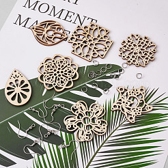 DIY Filigree Joiners Dangle Earring Making Kits&nbsp;DIY-TA0003-12P