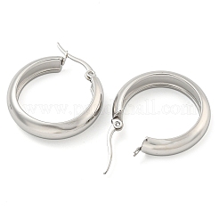 Tarnish Resistant 202 Stainless Steel Hoop Earrings&nbsp;EJEW-H003-38P-03
