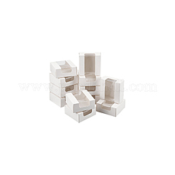 Square Paper Storage Gift Boxes with Clear Visible Window&nbsp;CON-WH0095-65B