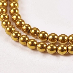 Electroplate Non-magnetic Synthetic Hematite Beads Strands&nbsp;G-J169A-3mm-04