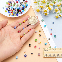 330Pcs 2 Styles Handmade Millefiori Lampwork Beads&nbsp;LAMP-WR0001-04