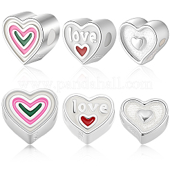 3Pcs 3 Styles Sterling Silver Beads&nbsp;STER-BBC0009-11