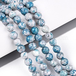 Dyed Synthetic Fossil Beads Strands&nbsp;G-T139-6mm-66G