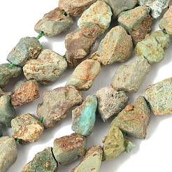 Raw Rough Natural HuBei Turquoise Beads Strands&nbsp;G-M453-D09