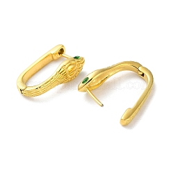 304 Stainless Steel Micro Pave Cubic Zirconia Hoop Earrings&nbsp;EJEW-P284-01G