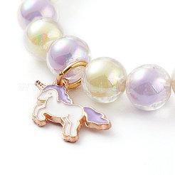 Transparent Acrylic Bead in Bead Stretch Bracelet Sets for Kids&nbsp;BJEW-JB06509
