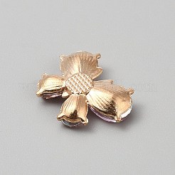 Light Gold Alloy Rhinestone Cabochons&nbsp;FIND-WH0173-340C