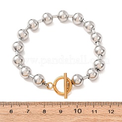 201 Stainless Steel Round Beaded Bracelets for Women&nbsp;SA-CBA2E59-04P