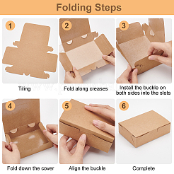 Disposable Kraft Paper Food Box&nbsp;LS-CON-WH0084-36B