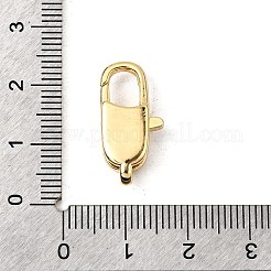 Brass Clear Cubic Zirconia Lobster Claw Clasps&nbsp;KK-Z078-45B-G
