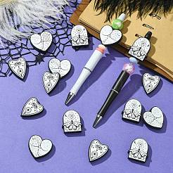 15Pcs 3 Styles Food Grade  Gothic Theme Silicone Focal Beads&nbsp;SIL-CJ0001-88