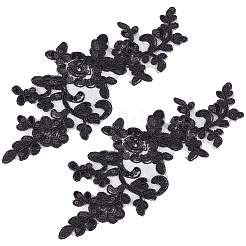 4 Pairs Polyester Embroidery Lace Appliques&nbsp;DIY-GF0013-67