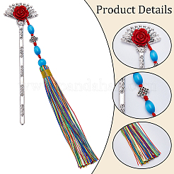 4Pcs 2 Style Alloy Bookmarks&nbsp;AJEW-GF0007-98