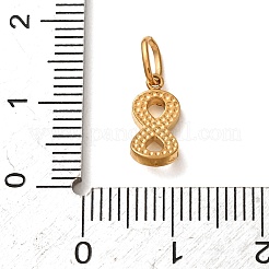 304 Stainless Steel Micro Pave Clear Cubic Zirconia Charms&nbsp;CU-CBA703A-08G