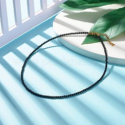 Natural Dyed & Heated Black Agate Beaded Necklaces for Women&nbsp;NJEW-JN03789-06