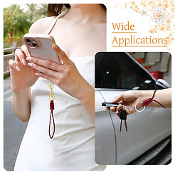 10Pcs 2 Colors Eco-Friendly Korean Waxed Polyester Cord Keychains&nbsp;KEYC-TA00034