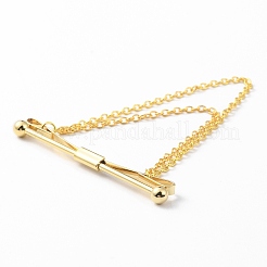 Brass Hanging Chains Collar Pins Tie Clips&nbsp;AJEW-WH0401-65G