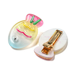 Summer Fish Resin Alligator Hair Clips&nbsp;LS-AJEW-U004-03A