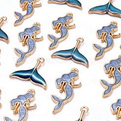 50Pcs 2 Style Alloy Enamel Pendants&nbsp;ENAM-LS0001-10LG
