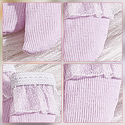 18 Pairs 9 Colors Cloth Doll Lace Short Socks&nbsp;AJEW-GO0001-92