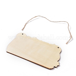 Natural Wood Hanging Wall Decorations for Christmas&nbsp;HJEW-O004-04