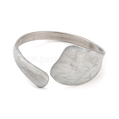 304 Stainless Steel Open Cuff Ring for Women&nbsp;RJEW-F160-05P