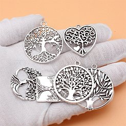 6Pcs Tibetan Style Alloy Pendants&nbsp;PW-WG3E7ED-01