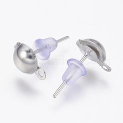 Iron Stud Earring Findings&nbsp;LS-IFIN-F136-6mm-08P