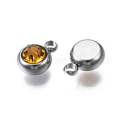 201 Stainless Steel Rhinestone Charms&nbsp;STAS-S068-18