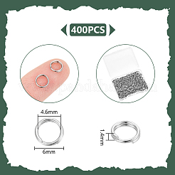 400Pcs 304 Stainless Steel Split Rings&nbsp;FIND-UN0016-08