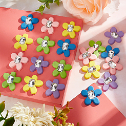 20Pcs 5 Colors Rubberized Style Acrylic Crystal Rhinestone Cabochons&nbsp;MACR-CA0001-15