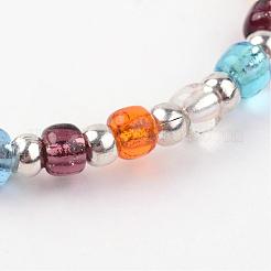 Glass Seed Beads Stretch Bracelets&nbsp;BJEW-JB02498-04