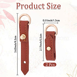 2Pc Alloy & Microfiber Suspension Clasps&nbsp;AJEW-CL0005-19B