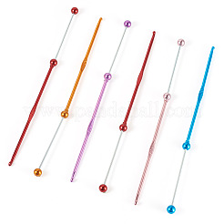 6Pcs 5 Colors DIY Alloy Beadable Crochet Hooks&nbsp;AJEW-TA0003-51