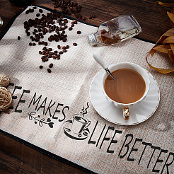 Coffee Theme Cotton and Linen Cup Mats&nbsp;AJEW-WH0201-013