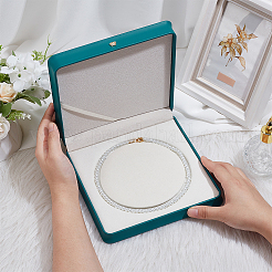 Square PU Leather Single Necklace Boxes&nbsp;AJEW-WH0016-59A