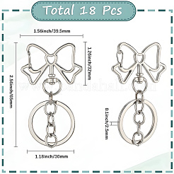 18Pcs Alloy Keychain Clasps&nbsp;KEYC-SC0001-74B-P