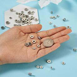 120Pcs 9 Styles 303 Stainless Steel Spacer Beads&nbsp;STAS-KS0001-17