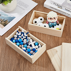Rectangle Unfinished Wood Gift Storage Box&nbsp;CON-WH0094-38A