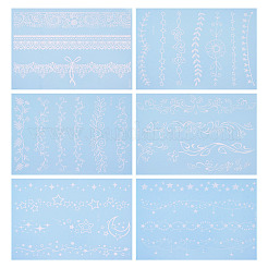 6 Sheets Luminous Paper Tattoo Stickers&nbsp;STIC-TAC0001-007A