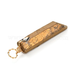 Electroplated Natural Quartz Crystal Pendants&nbsp;PALLOY-JF01009