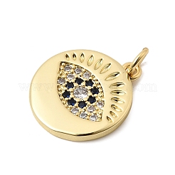 Brass Micro Pave Cubic Zirconia Pendants&nbsp;KK-H267-079G-02