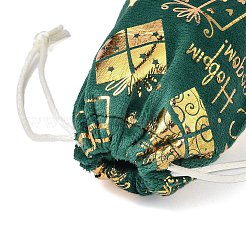 Gold Stamping Christmas Velvet Storage Bags&nbsp;ABAG-Q053-01B-01E