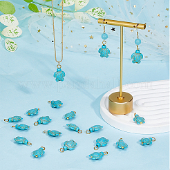 50Pcs Dyed Synthetic Turquoise Pendants&nbsp;PALLOY-AB00113