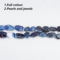 2 Strands Natural Sodalite Nuggets Beads Strands&nbsp;G-GO0001-43