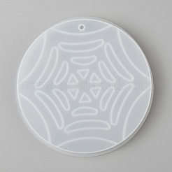 Halloween DIY Spider Web Pendant Silicone Molds&nbsp;X-DIY-P006-36
