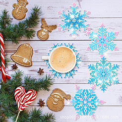 DIY Diamond Painting Christmas Snowflake Coaster Kits&nbsp;WG22379-01