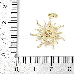 Rack Plating Brass Micro Pave Cubic Zirconia Pendants&nbsp;KK-H509-21G-02