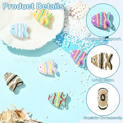 6Pcs 6 Colors Painted Glass Beads&nbsp;LAMP-CJ0002-93