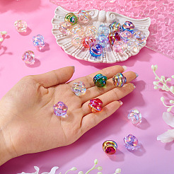 28Pcs 14 Colors Electroplate Transparent Acrylic Beads&nbsp;TACR-TA0001-72